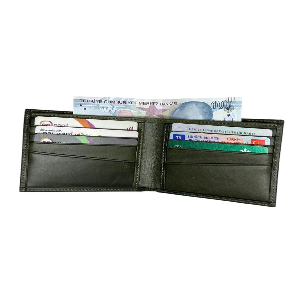 Majesty_North_1595_Crazy_Yeşil_Deri_Erkek_Cüzdanı_Mini_Kartlık(4)